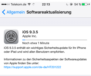 Schadsoftware "Pegasus": Apple reagiert mit iOS 9.3.5 ios_935