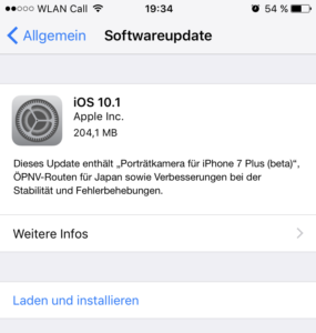 Apple: iOS 10.1 erschienen iOS 10.1 veröffentlich