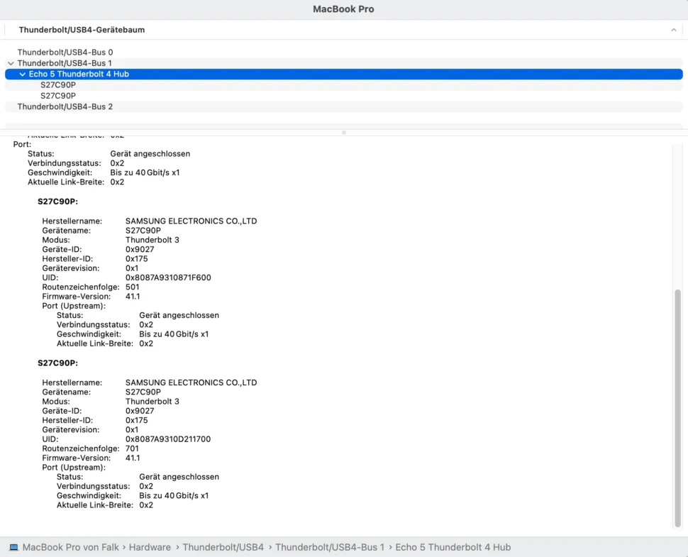 Samsung ViewFinity S9: 5K-Monitor ungeeignet für Dual-Betrieb? thunderbolt4 uebersicht